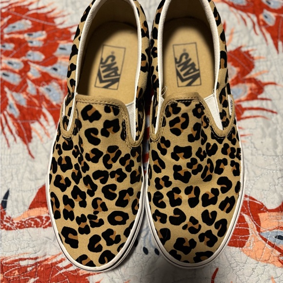 Vans Tan Leopard Slip-On - Picture 2 of 8